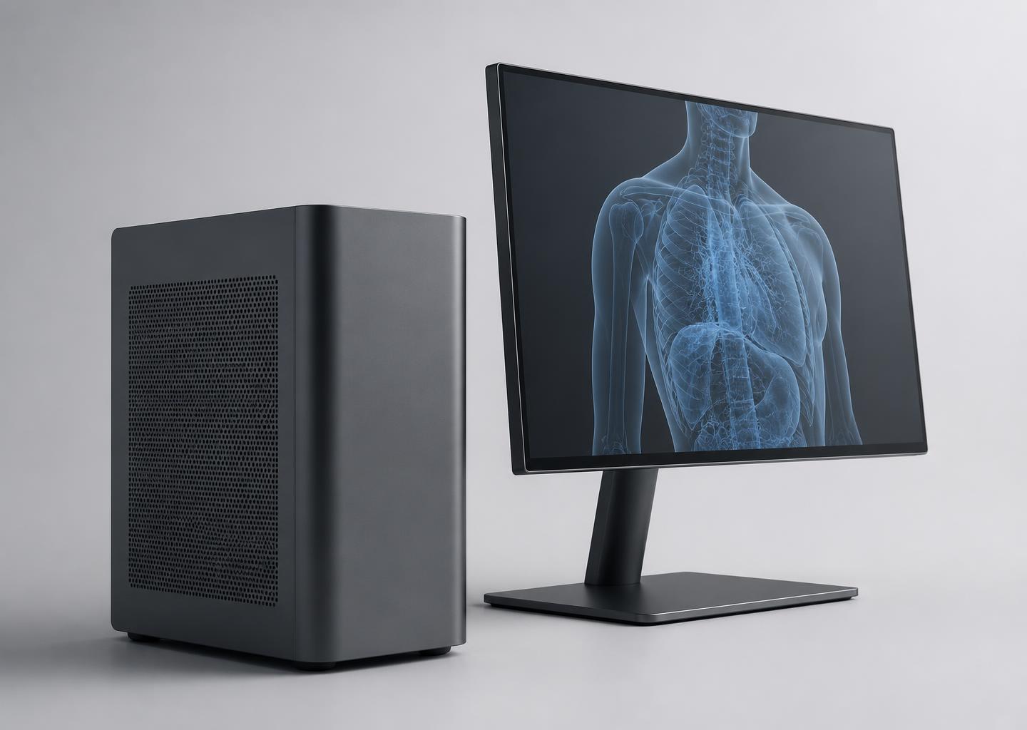 SPview high-performance workstation with a clinical display